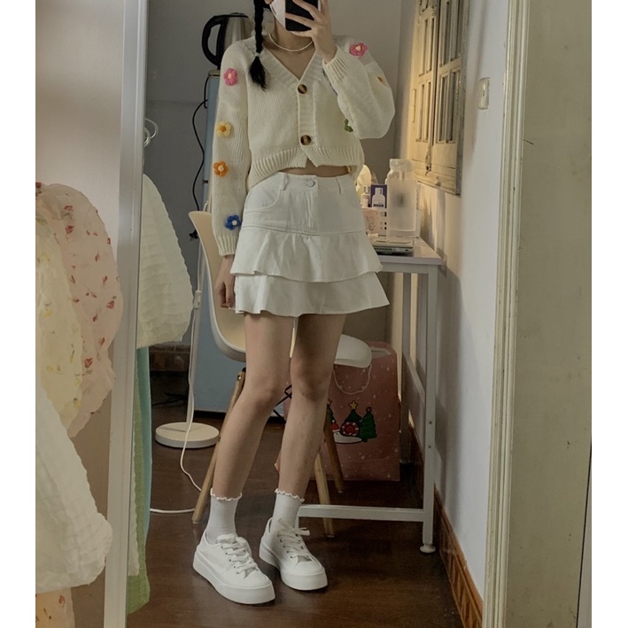 Meocomm Áo len mỏng dài tay croptop SP0030