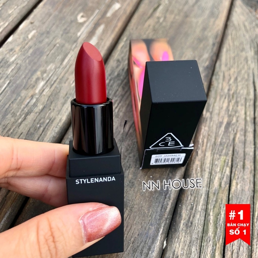 Son 3ce lip color 609 Jammer - son lì 3ce đỏ mận quyến rũ - NN HOUSE