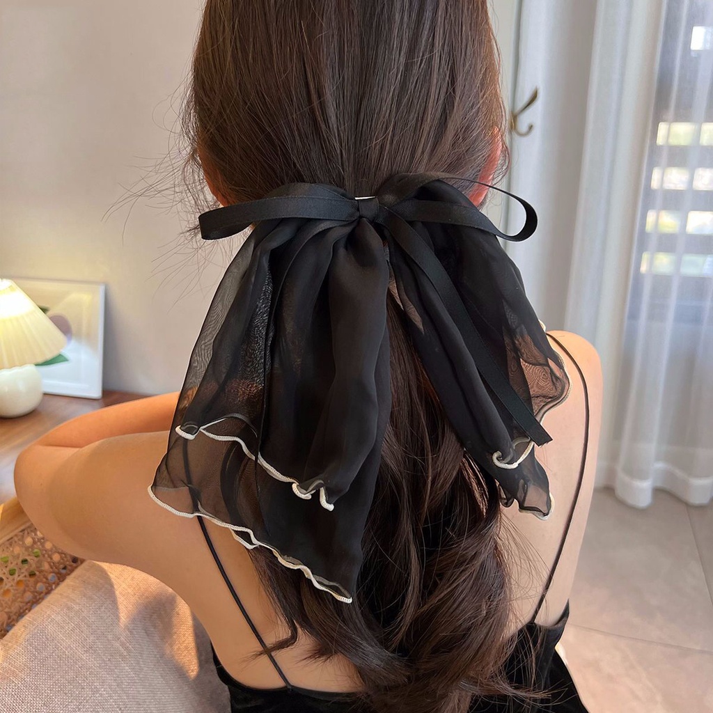 Kẹp tóc HAIMEIKANG hình nơ cỡ lớn 28cm chất lượng cao thời trang Hàn Quốc cho nữ