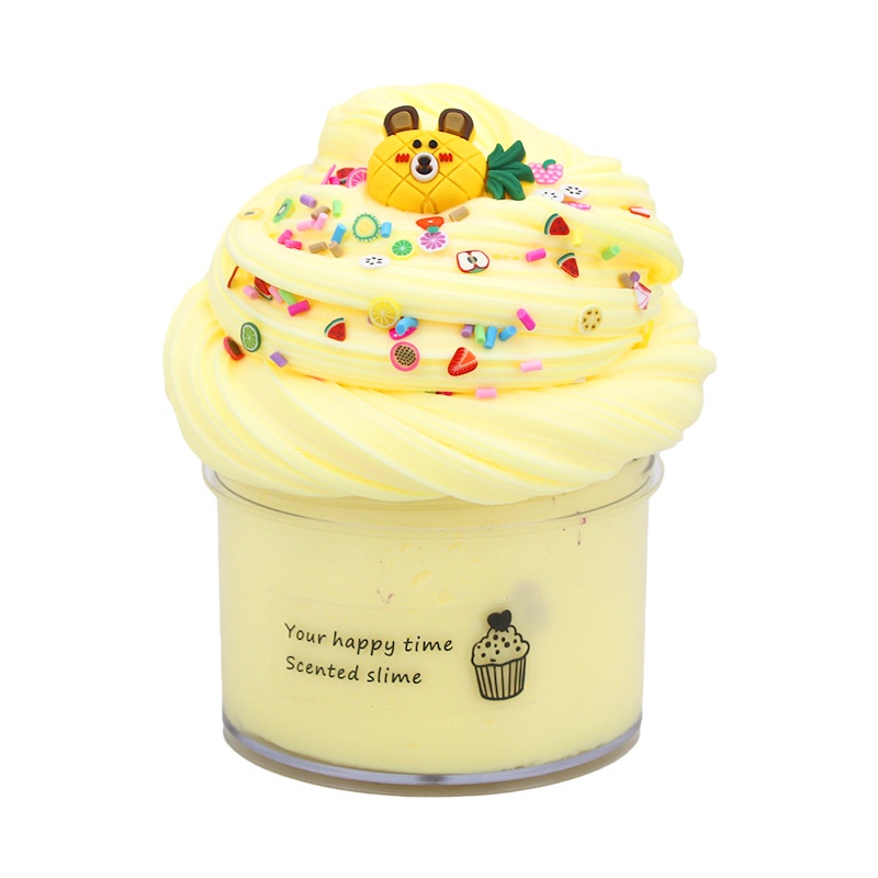 Bộ Đồ Chơi Slime Trái Cây Mềm Không Dính Có Mùi Thơm 70ml 5 Màu Sắc Cho Trẻ Em