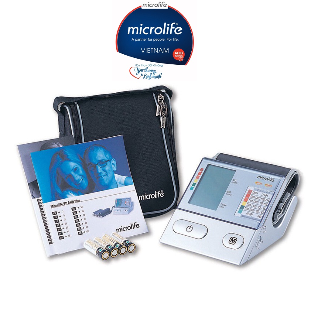 Máy đo huyết áp bắp tay Microlife BP A100 PLUS | Thương Hiệu Thụy Sỹ - Bảo Hành 5 Năm