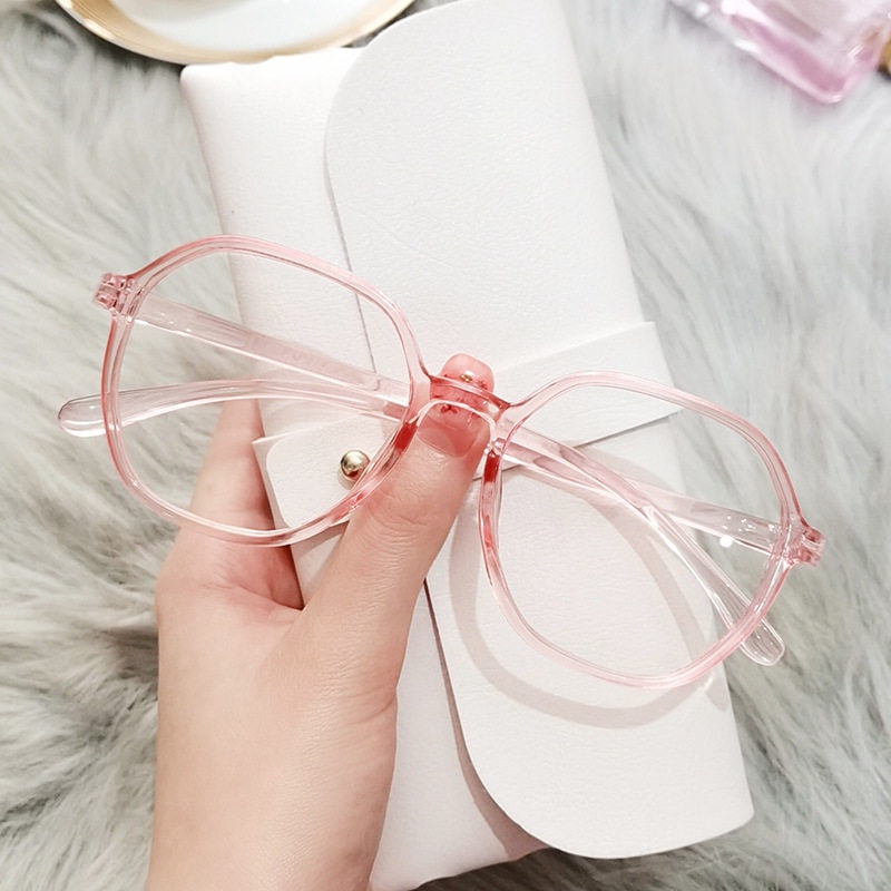 Kính Mắt Gọng Tròn Siêu Nhẹ Không Viền Màu Gradient Phong Cách Hàn Quốc Thời Trang Cho Nữ