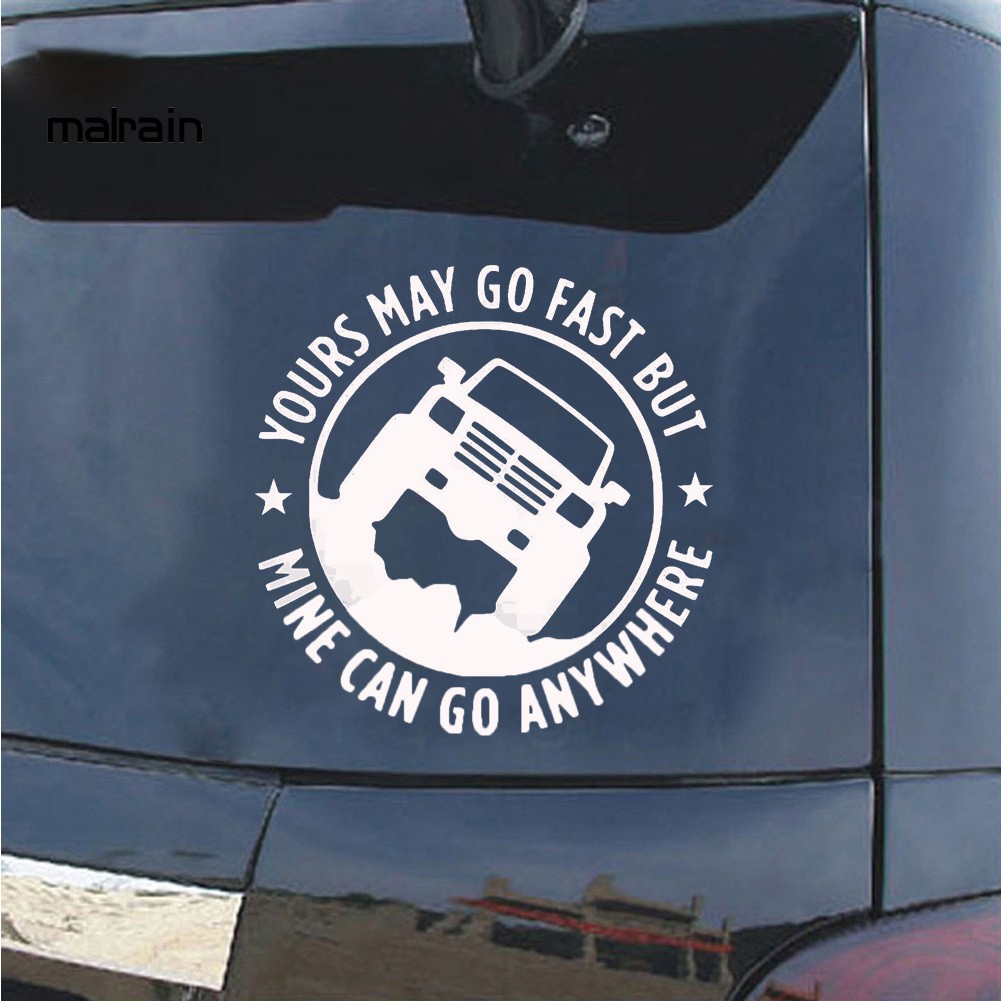 Sticker họa tiết chữ ngộ nghĩnh sáng tạo cỡ 4x4 dán trang trí xe ô tô