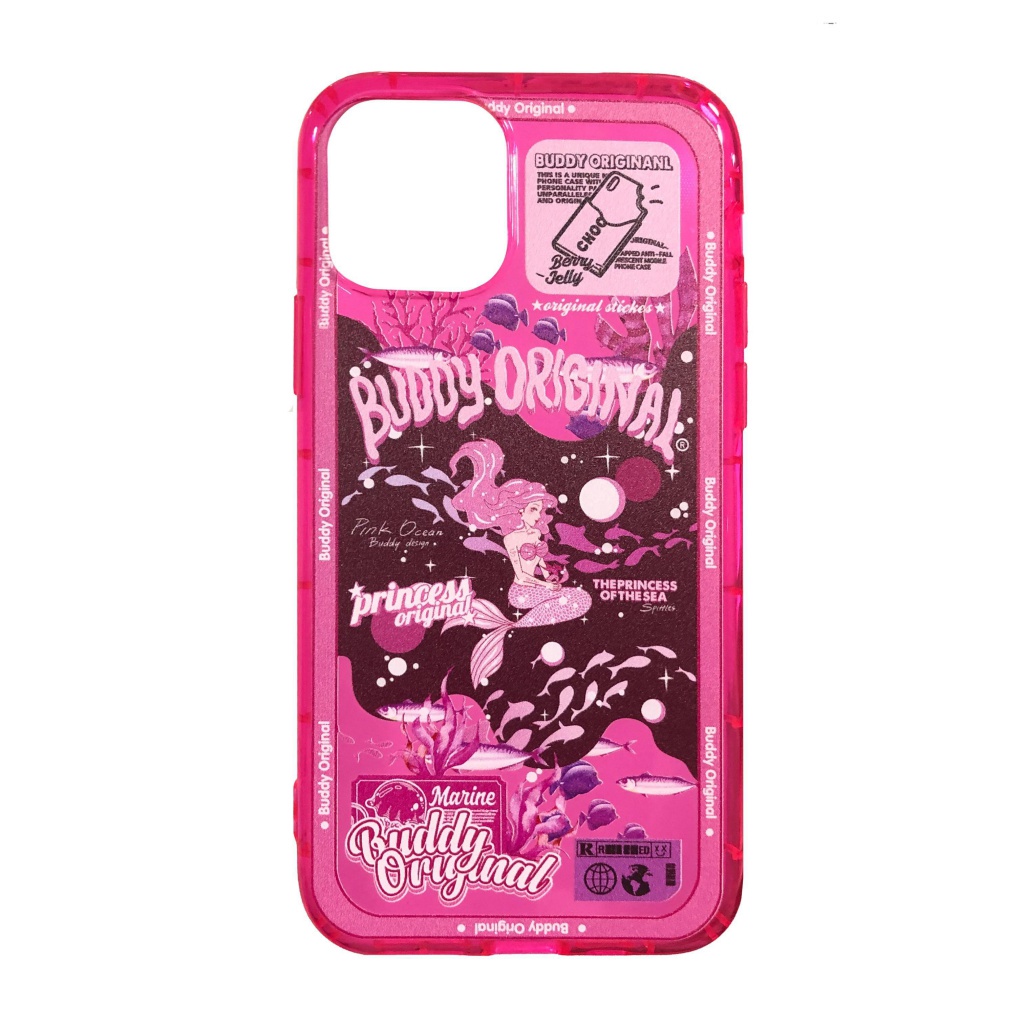 Ốp Điện Thoại Trong Suốt Màu Hồng Dạ Quang Dễ Thương Cho iPhone13promax/X/Xs/11Pro Apple 12 Huawei Xiaomi