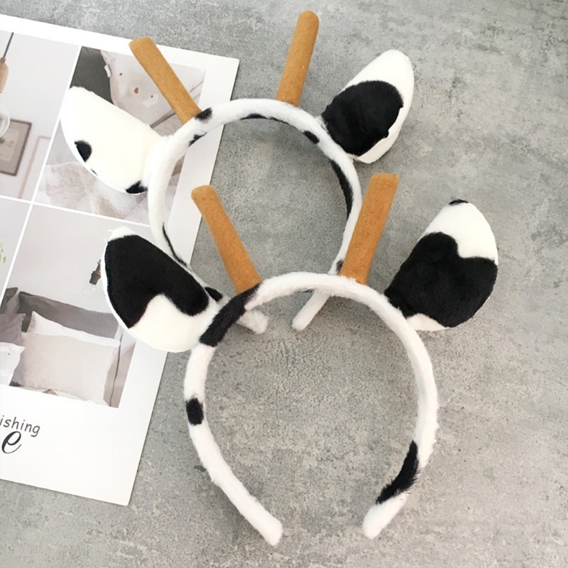 Cài Tóc Hình Sừng Bò Sữa Hoạt Hình Vui Nhộn Dành Cho Trẻ Em Và Người Lớn