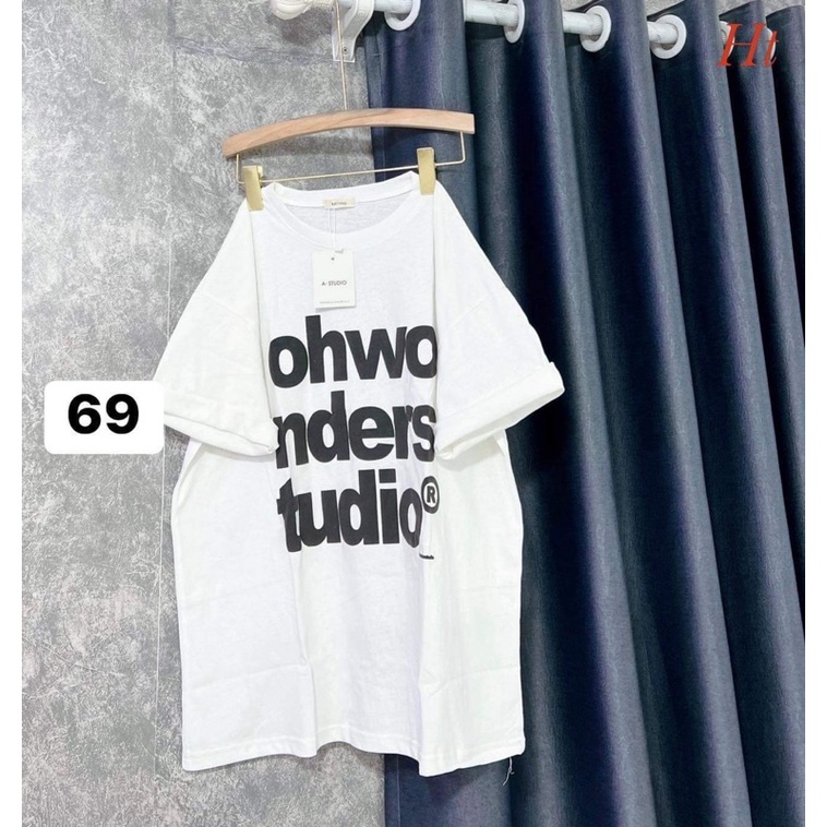 Áo phông ba dòng chữ to HT11