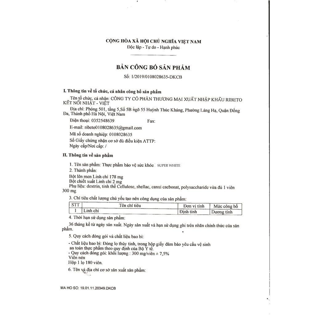 Viên uống trắng da, chống nắng Super White Ribeto Nhật Bản