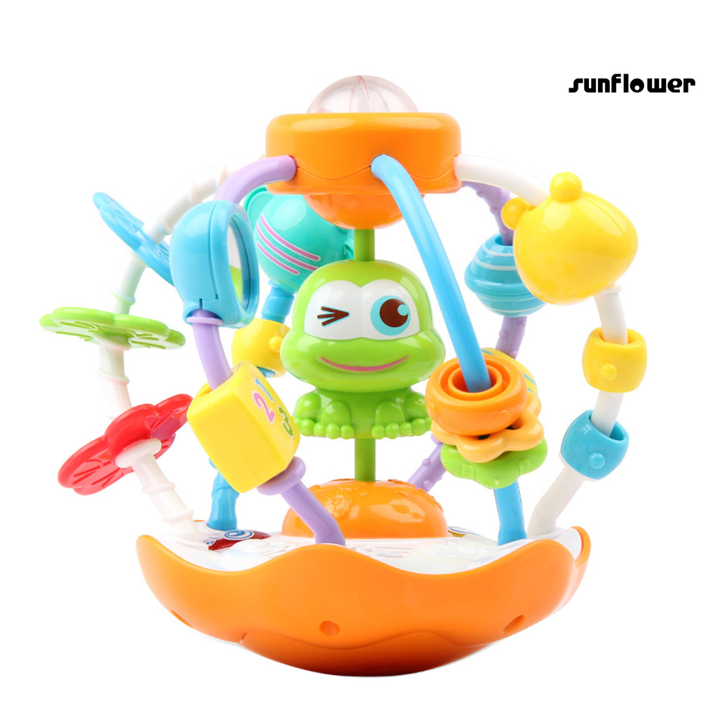 Cartoon Animal Baby Light Music Rattle Ball Hand Bell Educational Playing Toy /YEWJ/