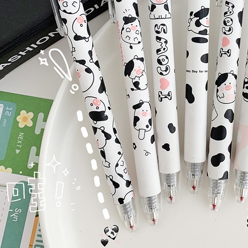 Bộ 6 Bút Máy Bấm Mực Đen Trắng Dòng Sản Phẩm Tốt Cho Học Sinh