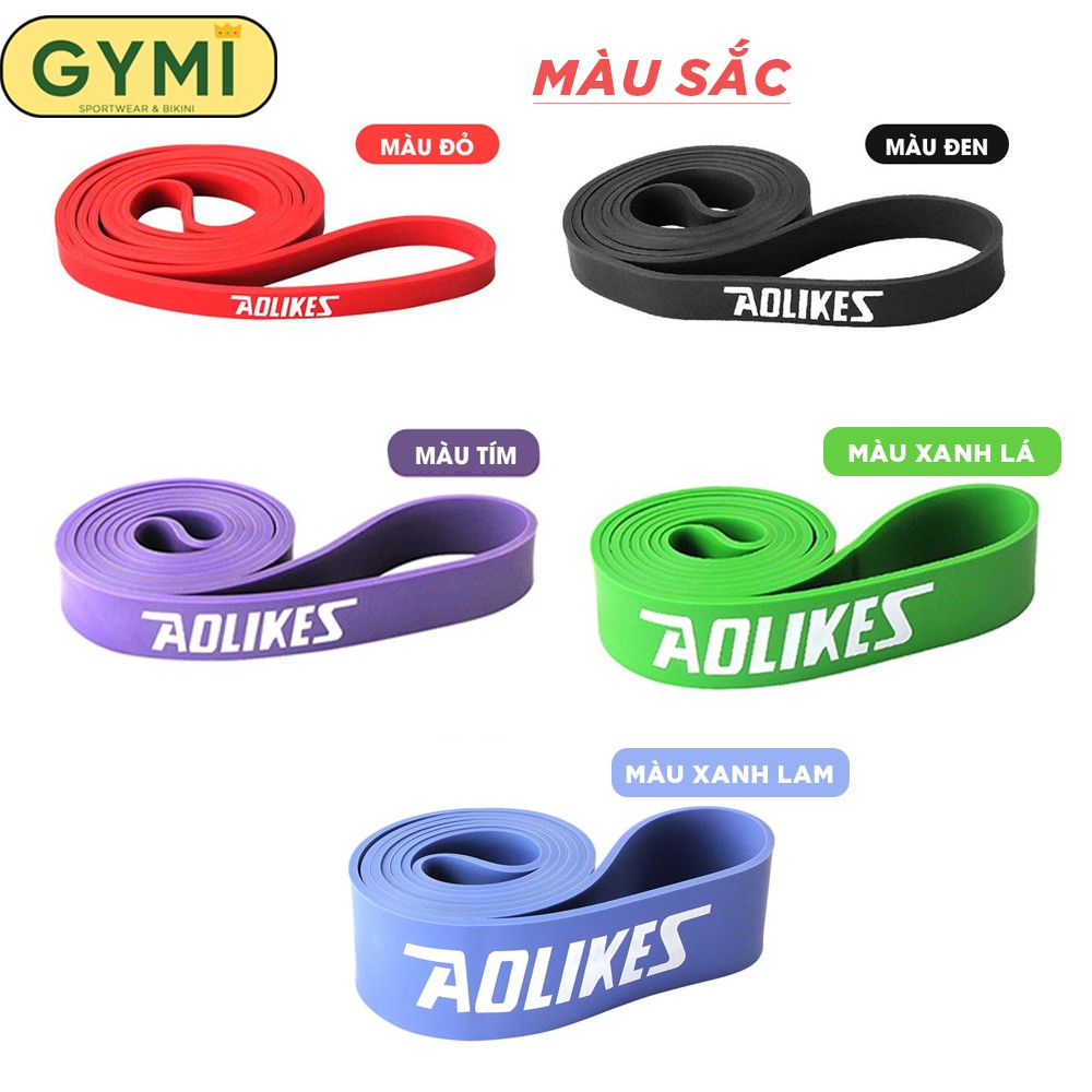 Dây kháng lực Power Band Aolike hỗ trợ tập luyện chính hãng cao su đàn hồi cao bền bỉ