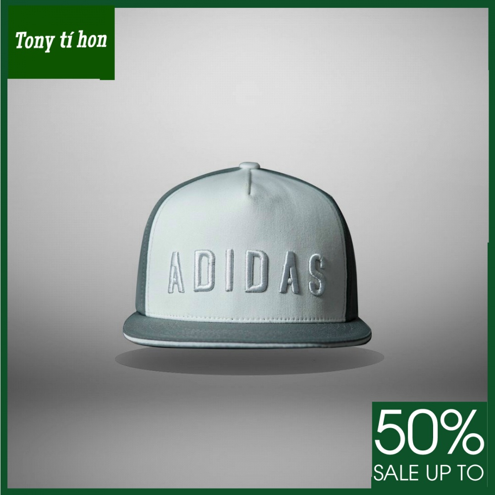 Tony tí hon_ tặng quà khi mua_ Mũ nón kết lưỡi trai nam nữ Snapback A.di.das xanh trắng thêu nổi cao cấp,cao cấp