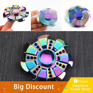 ★Ready Stock★Gear Rainbow EDC Hand Spinner ADHD Autism Zinc Alloy Finger Toy for Adult Kids