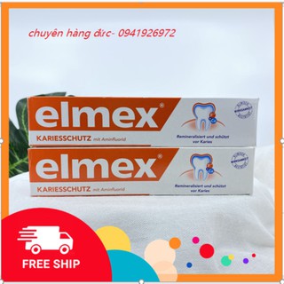 Kem đánh răng Elmex Đức[ GIÁ RẺ NHẤT]  cho trẻ từ 7 tuổi trở lên và người lớn 2 màu xanh, đỏ hộp 75ml