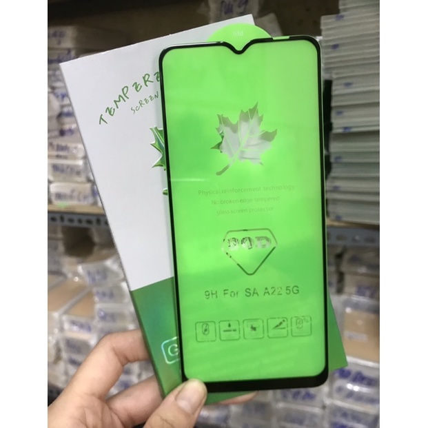Kính full màn 20D Samsung A22 4G/ A22 5G tặng miếng lau kính