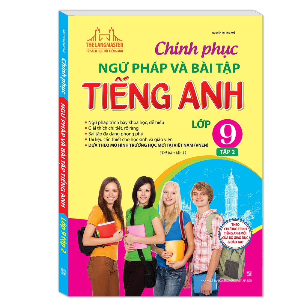 Sách - Combo Chinh Phục Ngữ Pháp Và Bài Tập Tiếng Anh lớp 9 (trọn bộ 2 tập) Tặng Kèm Bookmark