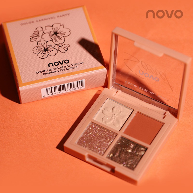 Phấn mắt NOVO 4 ô hoa anh đào