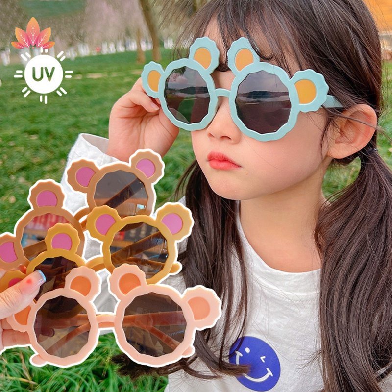 Kính Mát Gọng Nhựa Hình Tai Gấu Hoạt Hình Đáng Yêu Cho Bé JP5