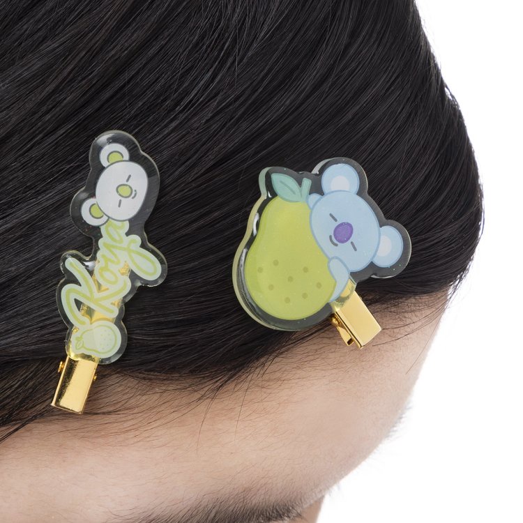 Cặp Kẹp Tóc Họa Tiết Hoạt Hình BTS Dễ Thương Thời Trang