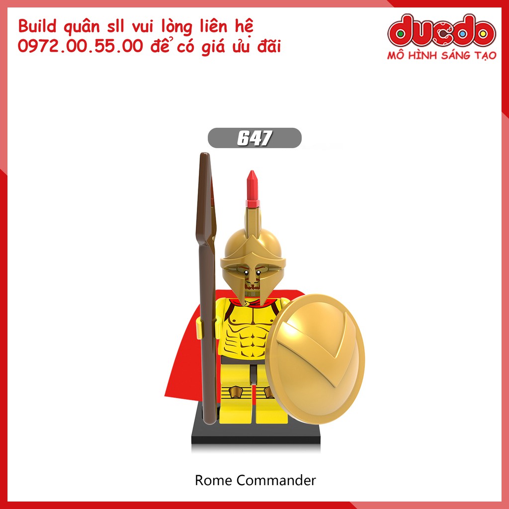 Minifigures lính Roma trung cổ, Hiệp sĩ - Nhận build quân số lượng lớn - Đồ chơi Lắp ghép Xếp hình XINH X0164 Mô hình