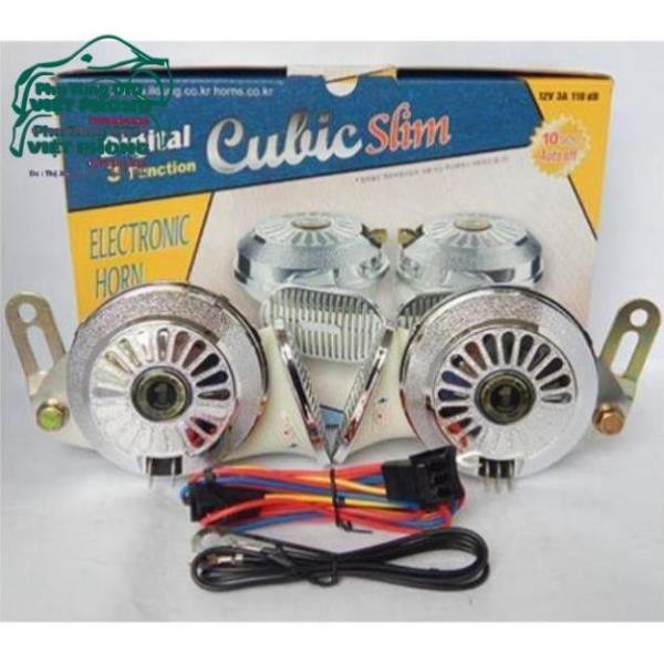 Còi ngân hàn quốc 3 tiếng CULIC SLIM 12V/24V chuẩn hãng CUBIC