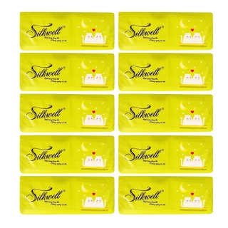 Combo 10 gói giấy ăn gấu trúc Silkwell 100 tờ 3 lớp, khăn giấy gấu rút lụa không tẩy trắng