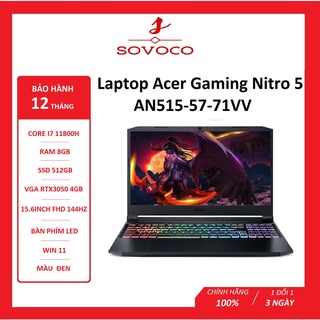 Laptop Acer Gaming Nitro 5 AN515-57-71VV.(NH.QENSV.005)(i7 11800H 8GBRam 512GB SSD RTX3050 4G 15.6 inch FHD 144Hz Win11) thumbnail