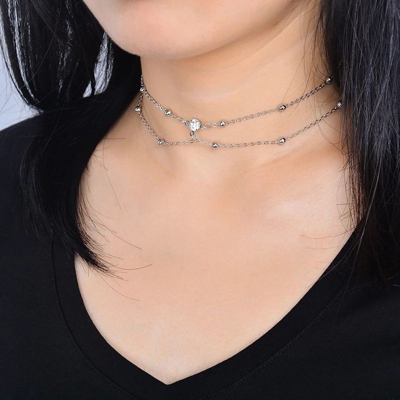 Vòng cổ Phối Tua Rua Đính Đá Sang Trọng Thời Trang Đi Biển Quyến Rũ Cho Nữ