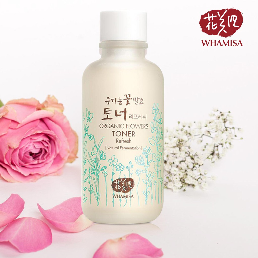 Nước cân bằng Whamisa Organic Flowers Toner Refresh 120ml