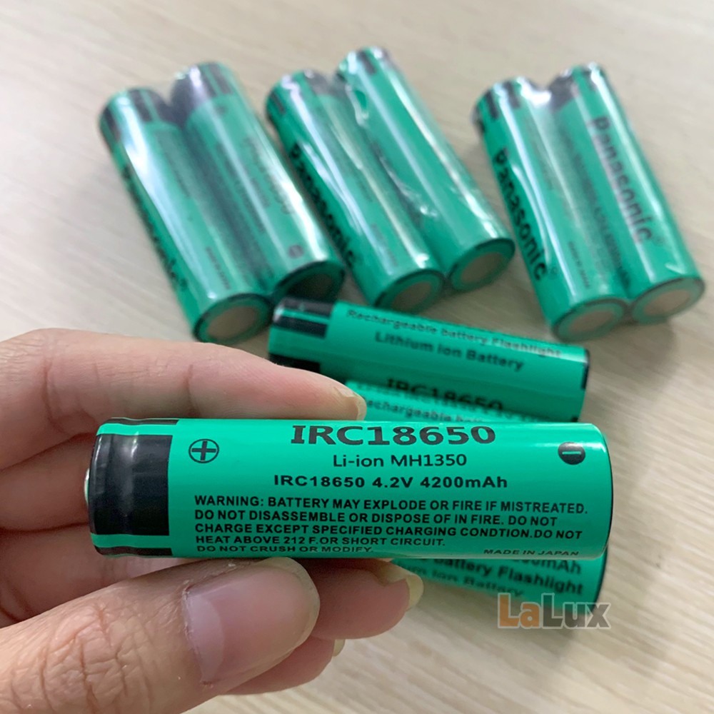 [XANH] Pin Sạc Panasonic IRC18650 4.2V 4200mAh - Pin 4.2V , Pin Sạc 18650, Xuất Xứ Nhật Bản LALUX