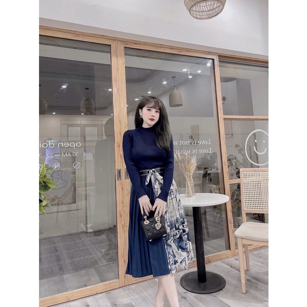 Maihuong⚡️ VÁY LEN PHA THÂN DẬP LY 3 MÀU CHO NỮ