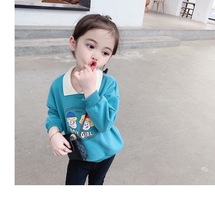 [Babycat] Hàng Có Sẵn Áo Sweatshirt Tay Dài Phong Cách Nhật Bản Hàn Quốc Phương Tây Thời Trang Mùa Xuân Dành Cho Bé Gái