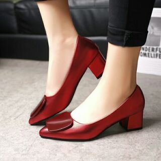 Giầy cao gót 5 phân da bóng