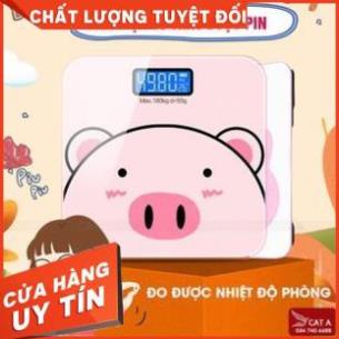 [ Bán Lẻ Giá Sỉ ] Cân Điện Tử, Cân Sức Khỏe Hình Heo Hồng Sạc Pin Xinh Xắn, Trọng Lượng Tối Đa 200Kg, Tặng Kèm Thước Dây