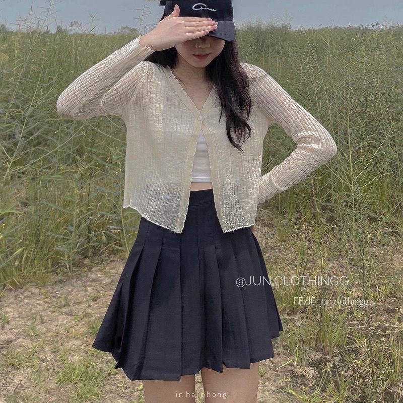 Cadigan croptop KOREA 966 - Ảnh thật JUNclothing