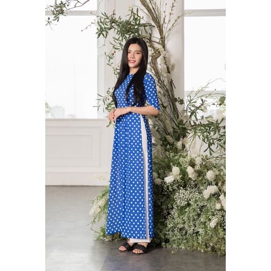 ÁO DÀI CHẤM BI GIÁ TỐT PHOM ĐẸP