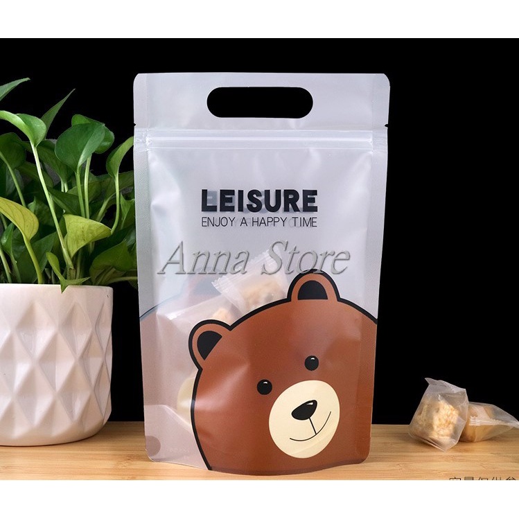 Sỉ - Túi Zip Đựng Trà Sữa Siêu Cute 500ml