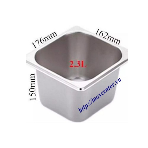 Khay Inox GN, khay buffet cao cấp 1/6 sâu 15cm, 20cm