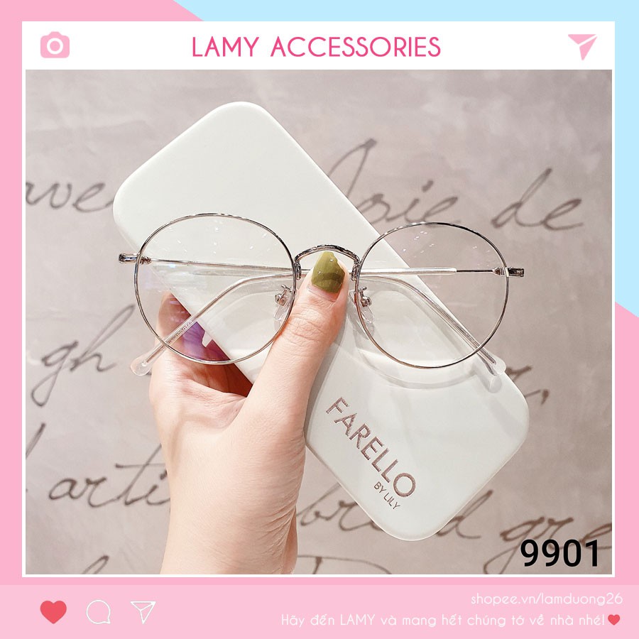 Gọng Kính Cận Nobita Mắt Tròn Vintage 9901 - Kính Cận Hàn Quốc Thời Trang Nam Nữ