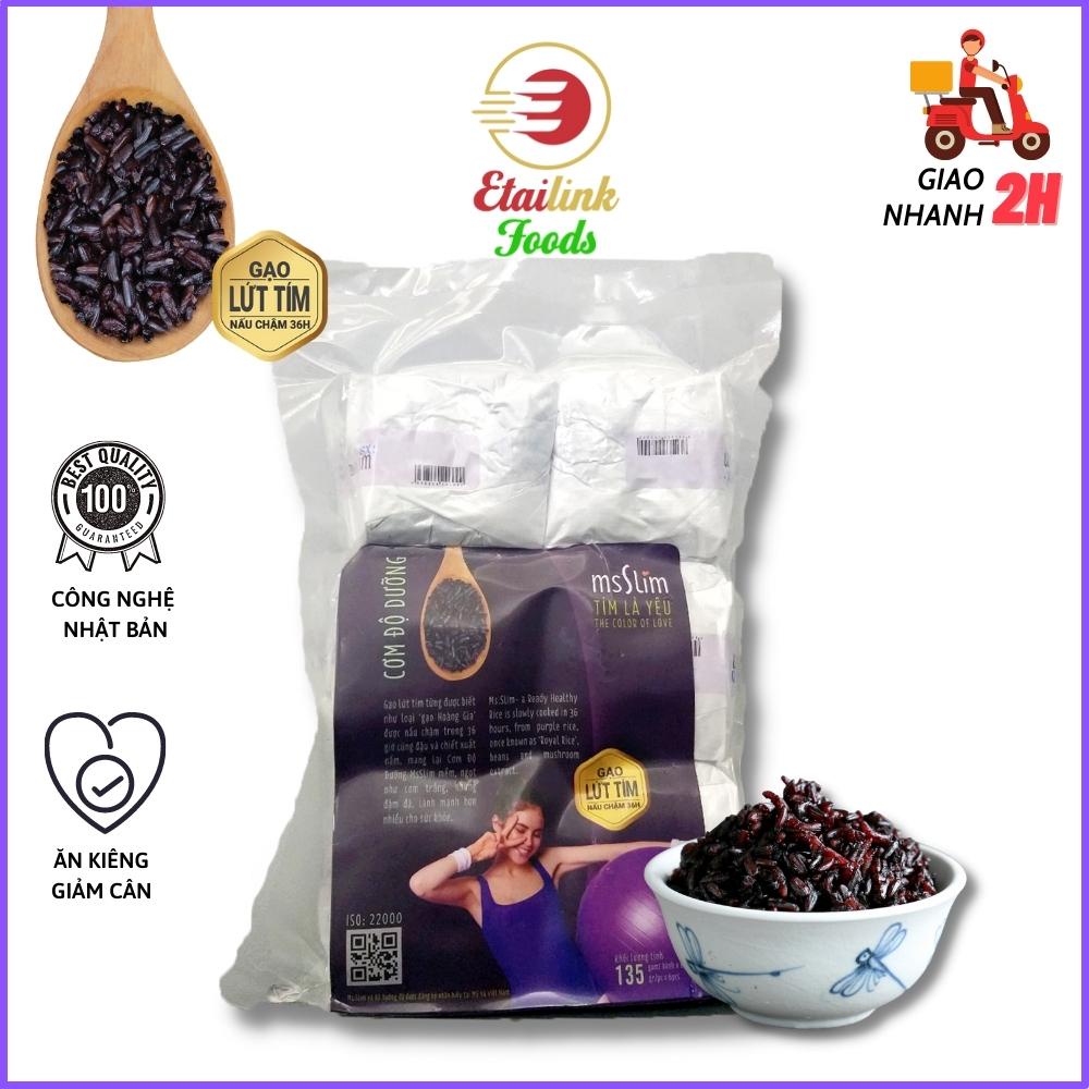 Cơm Gạo Lứt Tím Ăn Liền ETAILINK FOODS, Túi 6 Bánh Cơm 135g Hỗ Trợ Giảm Cân