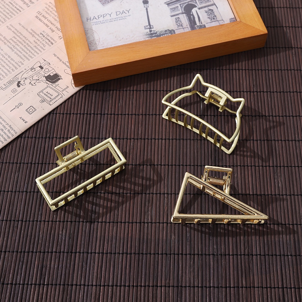 Kẹp Tóc Kim Loại Thiết Kế 6 Kiểu Dáng Khác Nhau Phong Cách Hàn Quốc