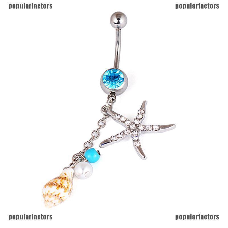 Khuyên Rốn Hình Ngôi Sao Bằng Thép Y Tế