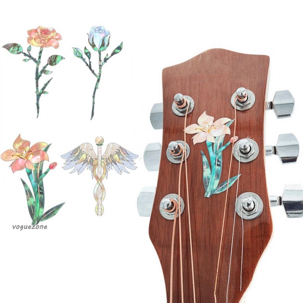 #VOGUEZ#Guitar Sticker Decal Blue Rose Decal Guitar Guitar Neck Headstock Sticker