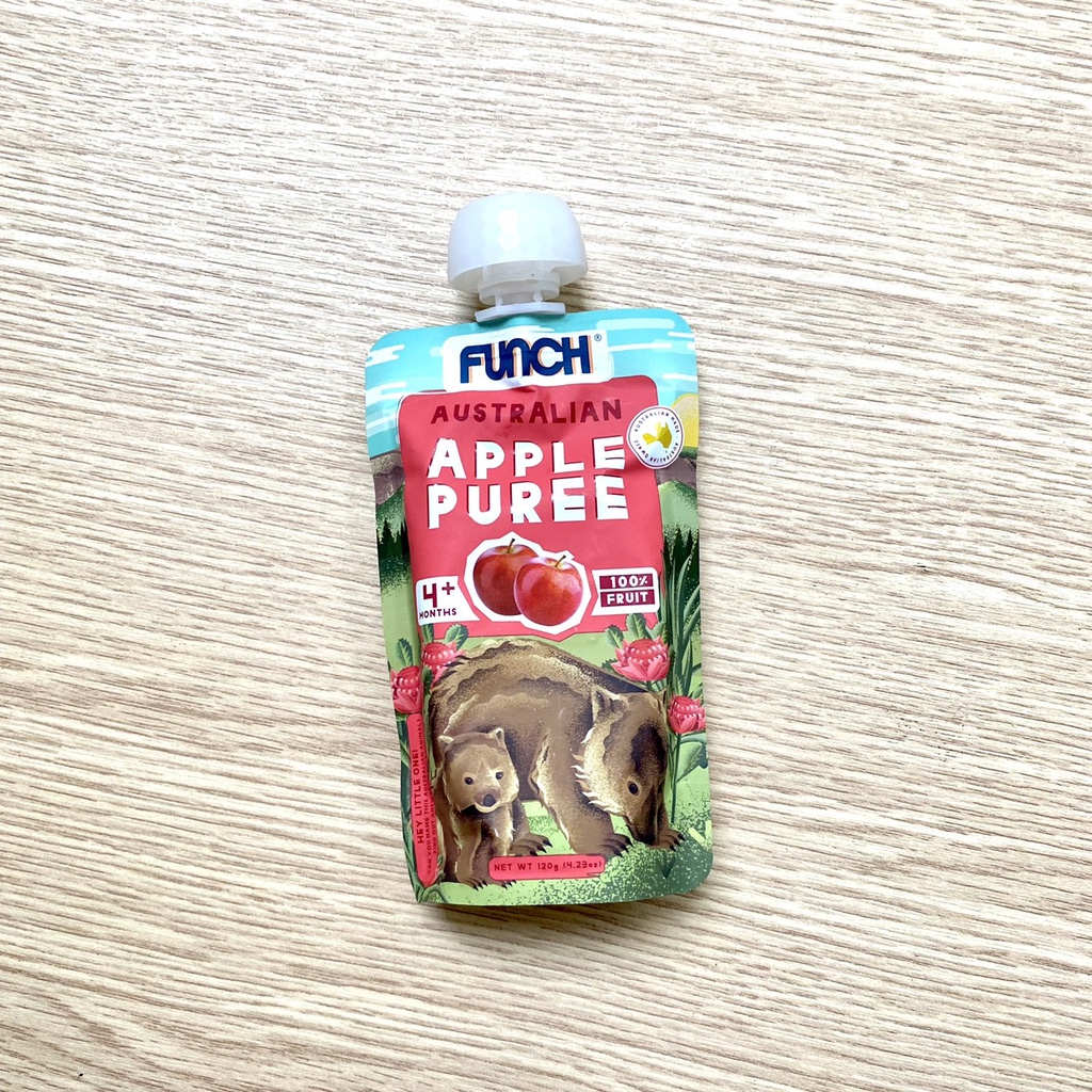 Hoa Quả Nghiền Cho Bé Ăn Dặm Từ 4 Tháng Tuổi FUNCH 100% Táo Xay Nhuyễn 120g