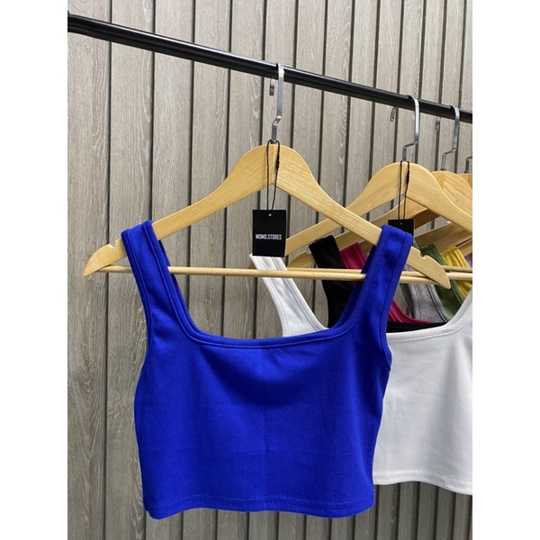 Áo croptop nữ 2 dây cổ chữ U sát nách trẻ trung năng động