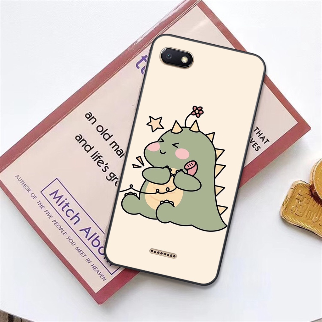 Ốp lưng Xiaomi Redmi 6 - 6A in hình khủng long cute