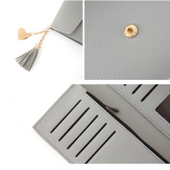 Ví Cầm Tay Nữ Dáng Dài🔥FREESHIP🔥Ví Dài Nữ Phối Tua Rua Xinh Xắn Hàng Cao Cấp Siêu Đẹp HH134 | BigBuy360 - bigbuy360.vn