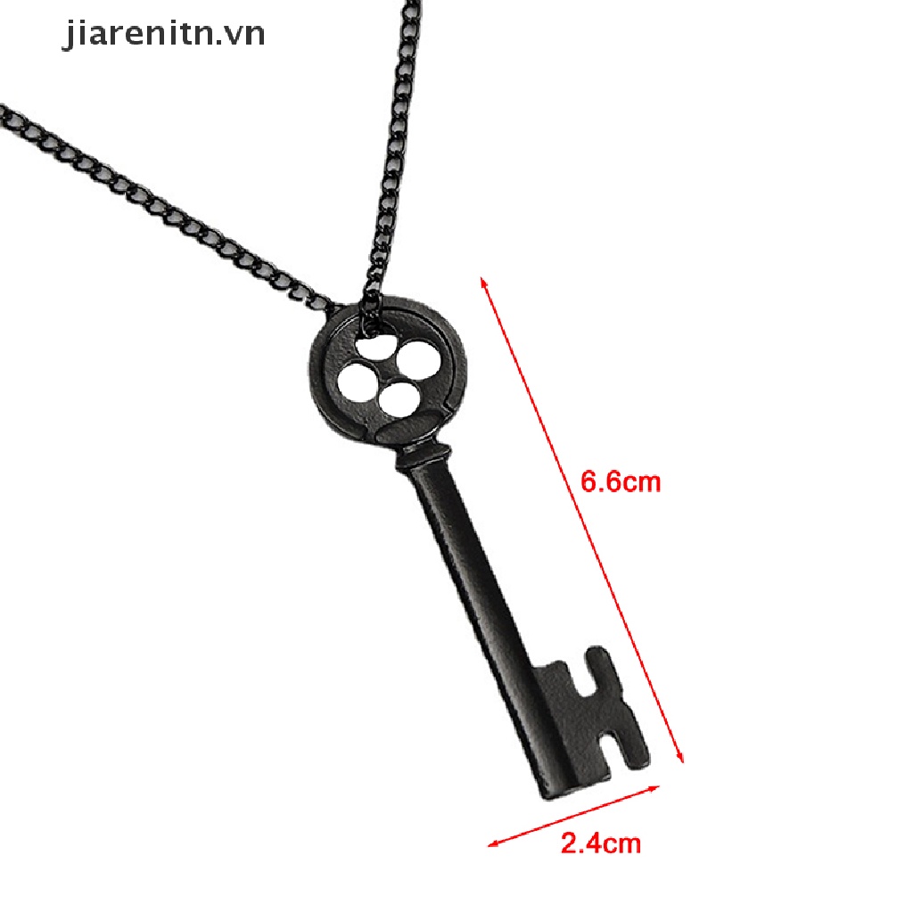 Jiarenitn Halloween Metal Coraline Key Skeleton Props Neil Gaiman Retro Black Treasure vn