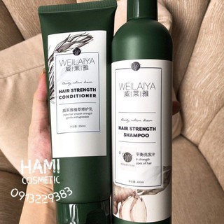 Cặp dầu gội xả gừng nấu Weilaya phiên bản mới tặng set mini