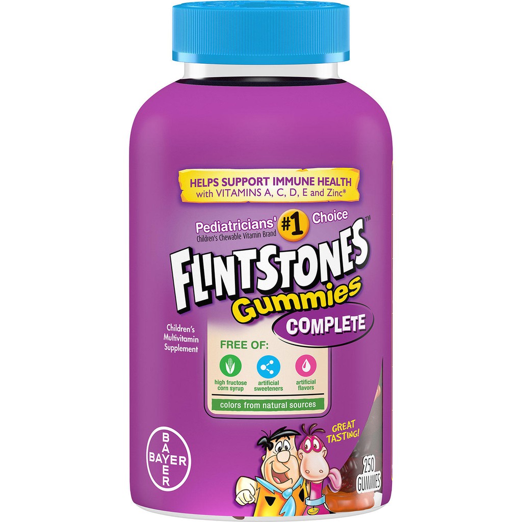 Kẹo dẻo Multivitamin cho trẻ em Flintstones Gummies, 250 viên