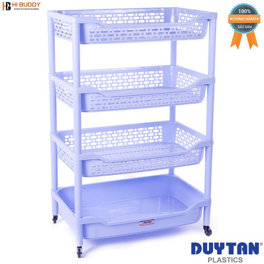 Kệ Lớn 4 Ngăn - Có Bánh Xe Duy Tân (63.5 x 40 x 105 cm) No.K633/4